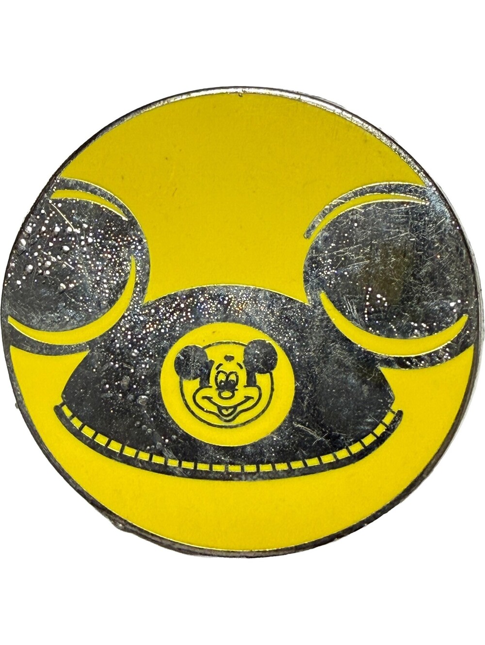Mickey Mouse Ear Hat Yellow Silver Disney Trading Pin 2011 WDW Park Icons